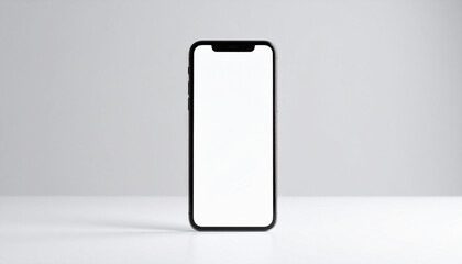 A cell phone with a white screen in a scene