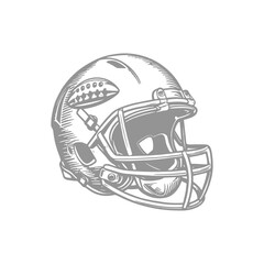 Fototapeta premium Football Helmet Design Illustration