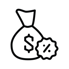 loan outline icon vector design good for web or mobile app