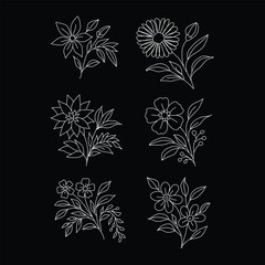 black and white floral background