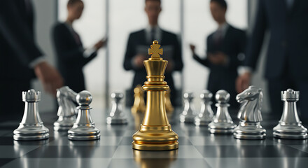 Strategic Business Planning Chessboard Metaphor for Leadership and Teamwork