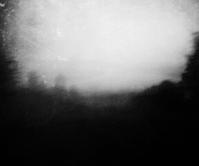 Foggy landscape, gloomy grunge nature wallpaper