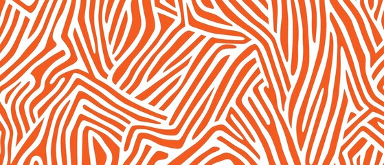 Unique Maze-Like Orange and White Pattern With Abstract Overlapping Shapes for Various Design Applications