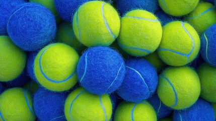 Vibrant Blue and Lime Green Tennis Balls Create a Colorful Mobile Wallpaper Design for Sports Enthusiasts and Tennis Fans Alike