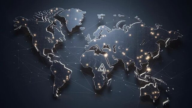 Global Map Showing a Company's Geographic Market Diversification