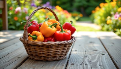 20250522130457list 197 realistic images of basket of bell peppers on an old oak