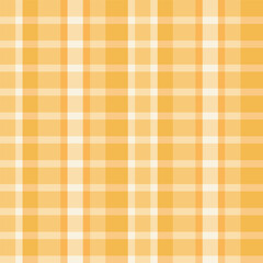 Orange gingham pattern fabric vintage design flat vector illustration