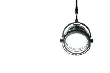 Minimalist Lighting Fixture Hanging in Darkness Alone