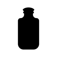 Potion bottle silhouette isolated on white background