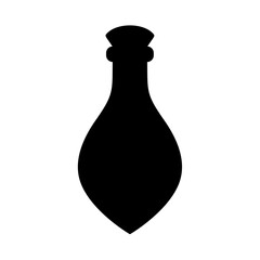 Potion bottle silhouette isolated on white background