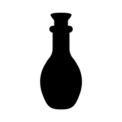 Potion bottle silhouette isolated on white background