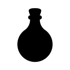 Potion bottle silhouette isolated on white background