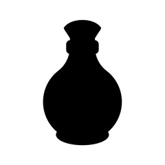 Potion bottle silhouette isolated on white background