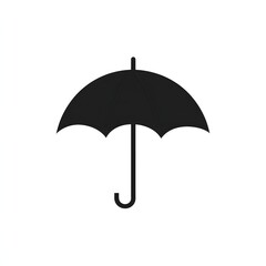 Simple black umbrella icon.