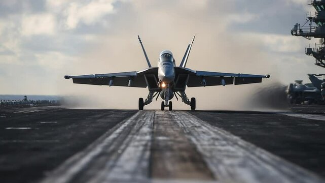 Super Hornet Launching from Aircraft Carrier