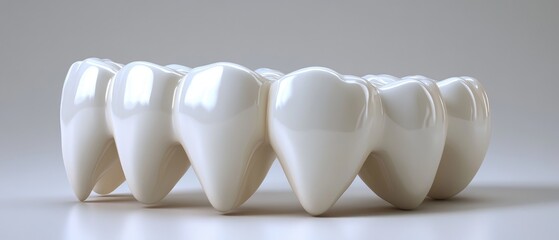 Close-up view of sculpted white teeth.
