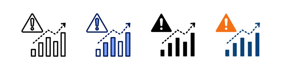 Crisis Prediction All In One Icon Multi Styles Vector Set