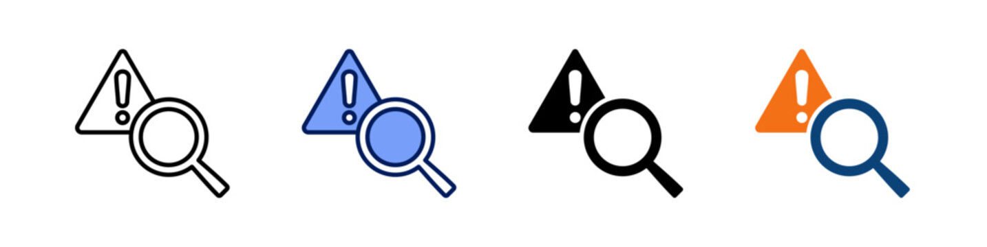 Identification All In One Icon Multi Styles Vector Set