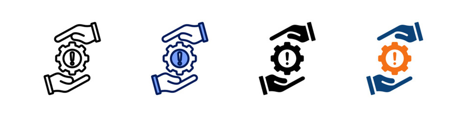 Acceptable Risk All In One Icon Multi Styles Vector Set