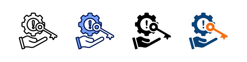 Opportunity All In One Icon Multi Styles Vector Set