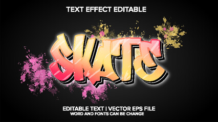 graffity text effect vector editable
