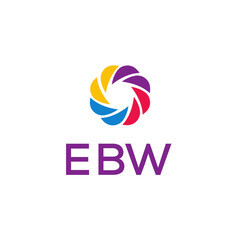 Obraz premium EBW logo design on white background.