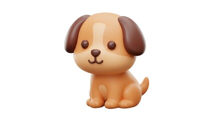 Cartoon dog illustration isolated on white background