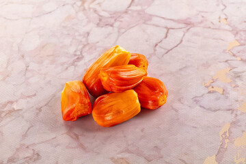 Red sweet juicy tropical red jackfruit