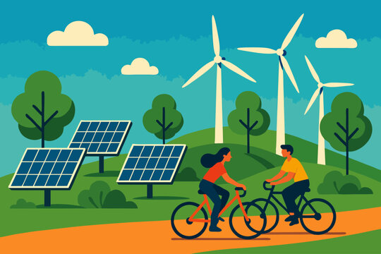 Couple cycling in an ecological environment