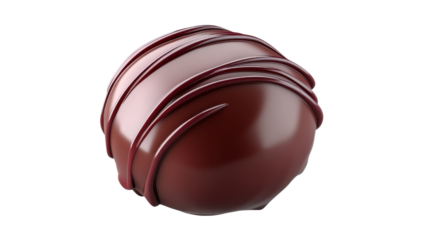 Delicious Chocolate Covered Cherry Treat Dripping with Rich Cocoa Coating Tempting Dessert Sweet Snack Isolated on White Background
