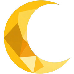 Geometric crescent moon