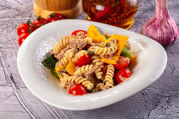 Italian pasta salad with tuna