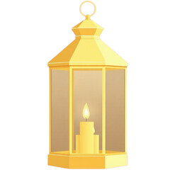 Minimalist modern lantern with glow rays