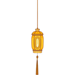 Hanging lantern with tassel