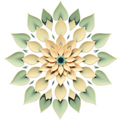 Mandala with Islamic petal pattern