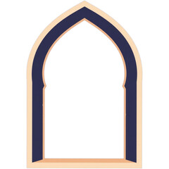 Minimal Islamic window with arch shape