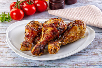 Baked chicken drumsticks with spices