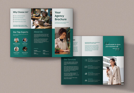 Modern & Minimal Tri-Fold Brochure Layout