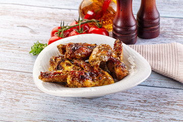 Baked chicken wings with spices