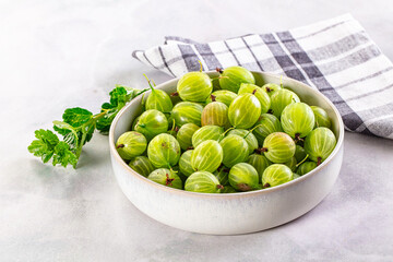 Ripe sweet juicy green gooseberry