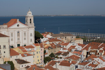 Panoramic view of Lisbon city, Portugal