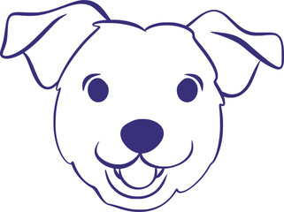 Pet Dog Line Art Hand Drawn Vector