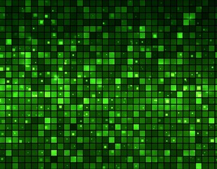 Green pixelated grid background