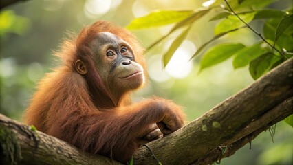 Orangutans, sharp and realistic, Photo