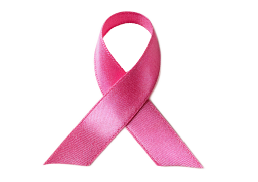 Pink Awareness Ribbon Symbol in Bright Satin Fabric for Breast Cancer Support