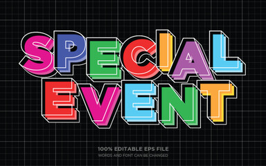 Special Show 3D editable text style effect	
