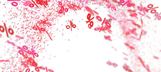 Abstract background with red percentage symbols. Perfect for sale banners and discount promotions.