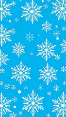Winter Wonderland Elegant Snowflake Pattern Design for Festive Celebrations