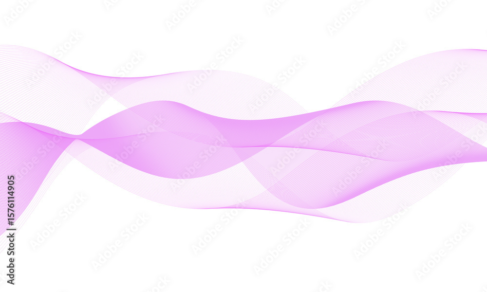 Fototapete abstract background with glowing and shiny wave line design element with modern pink color gradient 
