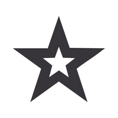 Obraz premium Geometric Star Illustration Featuring Five Points and Inner Star Shape for Design Elements